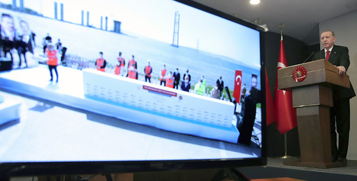 President Erdoğan Attends 1915 Çanakkale Bridge Tower Completion Ceremony