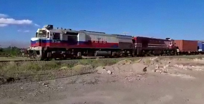 Freight Train Coming from China Reaches Kocaeli Province of Türkiye
