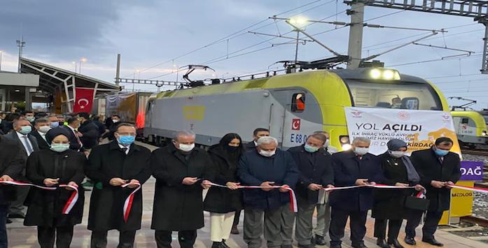 Türkiye’s First Export Freight Train Departs from Tekirdağ to Europe