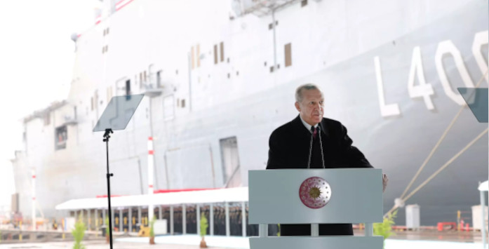 President Erdoğan Unveils TCG Anadolu - The World’s First UCAV Carrier